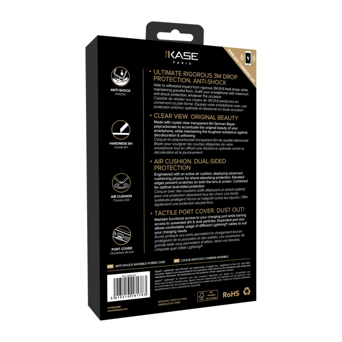 Coque Antichoc hybride invisible for Apple iPhone 11 Pro, Transparent