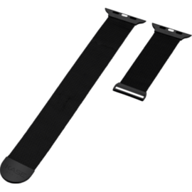 Bracelet mesh en acier inoxydable pour Apple Watch® Series 1/2/3/4 38/40mm, Noir