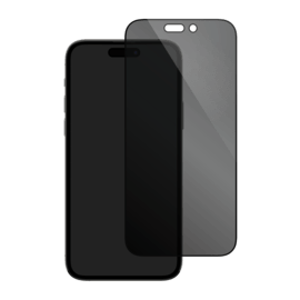 Protection d'écran Privée en verre trempé (60% verre trempé recyclé) pour Apple iPhone 16 Pro Max, Noir