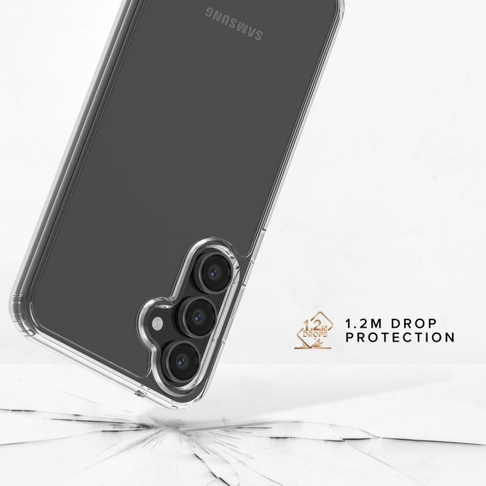 Coque hybride invisible pour Samsung Galaxy S23 FE 5G, Transparente