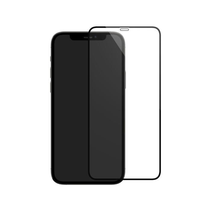 Protection d'écran en verre trempé (100% de surface couverte) pour Apple iPhone 12 mini, Noir