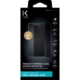 Protection d'&eacute;cran premium en verre tremp&eacute; pour Wiko Highway Star, Transparent