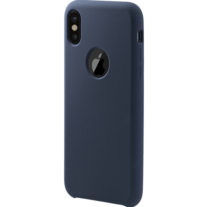 Coque en gel de silicone doux pour Apple iPhone X/XS, Bleu Marine