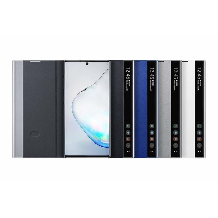 Clear View cover Noir avec fonction stand Note 10+