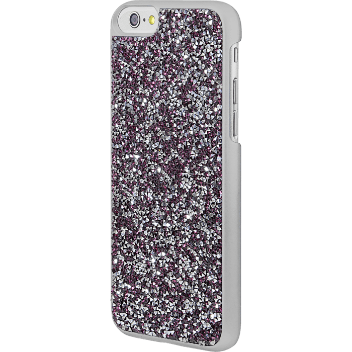 Coque Bling Strass pour Apple iPhone 6/6s, Pink Flambe & Argent