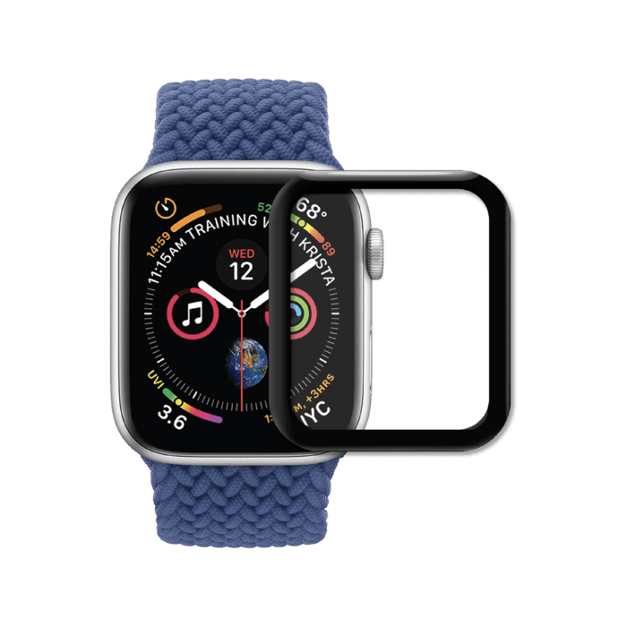 Protection d'écran en verre trempé Bord à Bord Incurvé pour Apple Watch® Series 4/5/6/SE 40mm