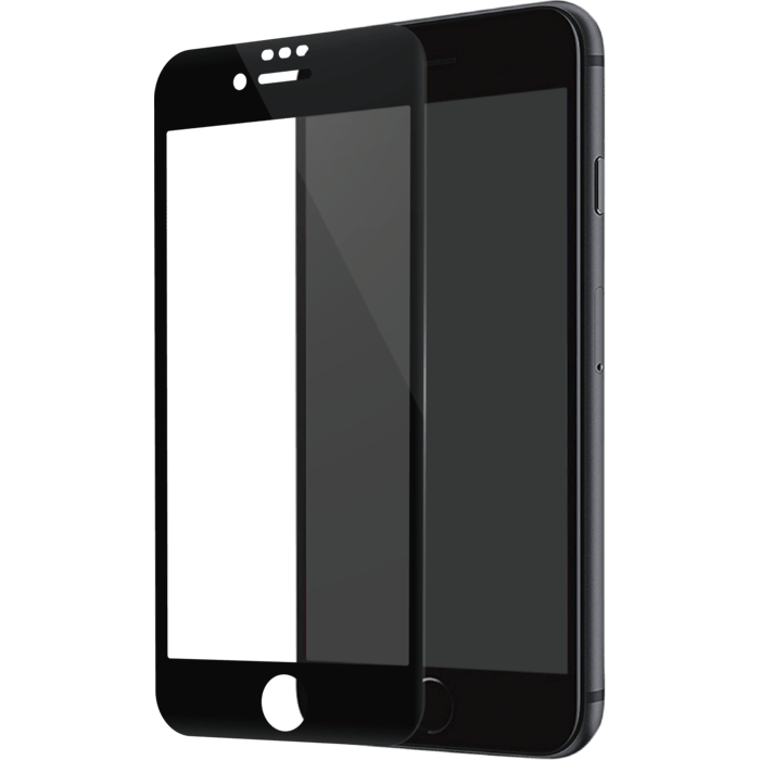 Protection d'écran en verre trempé Bord à Bord Incurvé pour Apple iPhone 6/6s/7/8/SE 2020, Noir