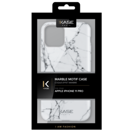 Coque effet marbr&eacute; pour Apple iPhone 11 Pro, Blanc