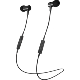 Écouteurs intra-auriculaires magnétique sans fil à isolation phonique, Noir satin