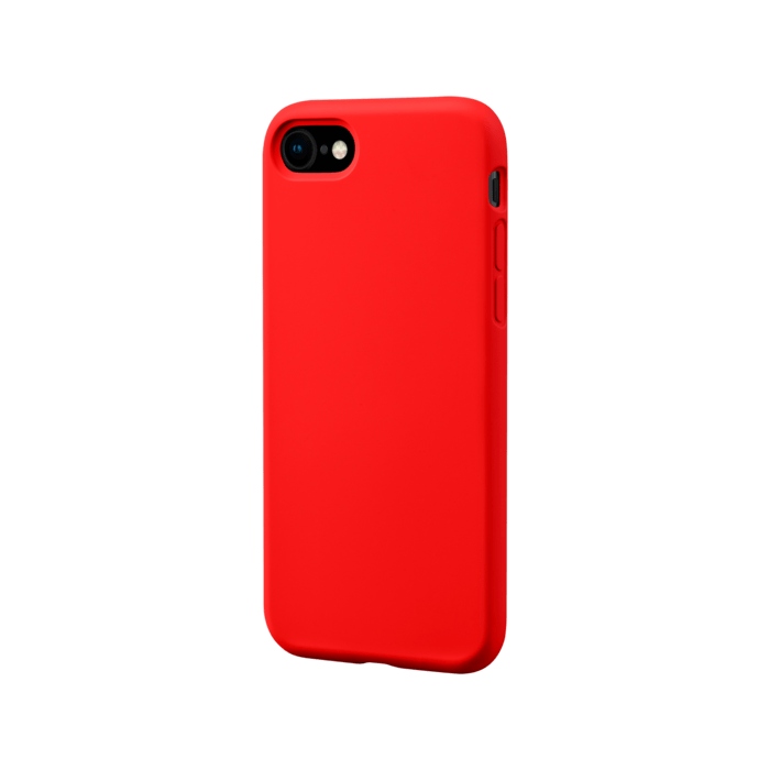 Coque antichoc en gel de silicone doux pour Apple iPhone 7/8/SE 2020/SE 2022, Rouge Ardent