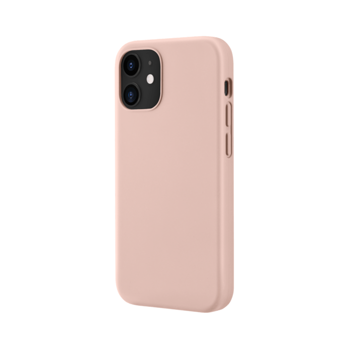 (O) Coque antichoc en gel de silicone doux pour Apple iPhone 12 mini, Rose Sable