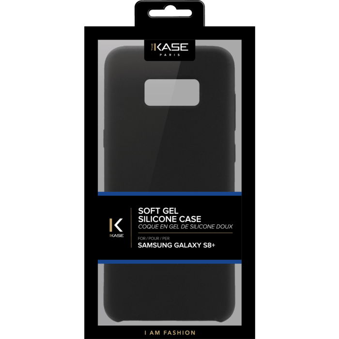 Coque en Gel de Silicone Doux pour Samsung Galaxy S8+, Noir satin