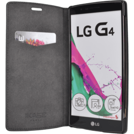 Coque Clapet Slim avec pochette CB pour LG G4, Noir