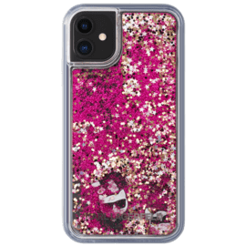 Case Karl Lagerfeld Bling Bling Glitter Floating Charms case for Apple iPhone 11, Pink