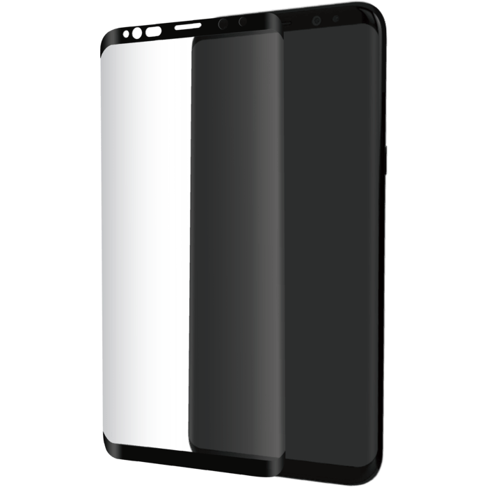 Protection d'&eacute;cran en verre tremp&eacute; Bord &agrave; Bord Incurv&eacute; avanc&eacute; pour Samsung Galaxy S9+, Noir