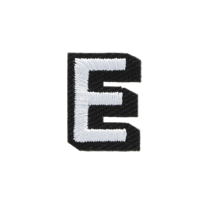 Letter E Embroidered Sticker
