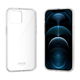 Coque antibact&eacute;rienne hybride invisible pour iPhone 12/12 Pro, Transparente