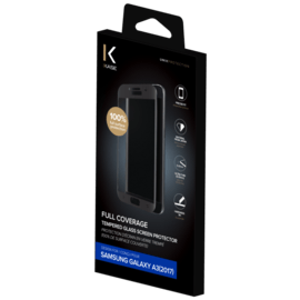 Protection d'écran en verre trempé (100% de surface couverte) pour Samsung Galaxy A3 (2017), Noir