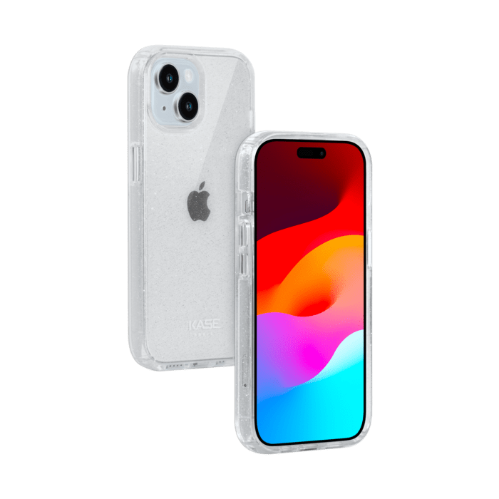 Coque hybride &eacute;tincelante invisible GEN 2.0 pour Apple iPhone 15, Transparente