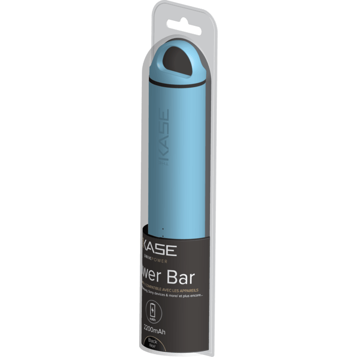 PowerBar, 2200 mAh, Bleu Paon