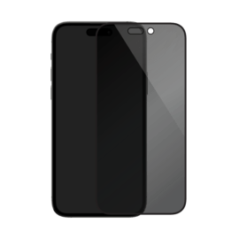 Protection d'&eacute;cran Priv&eacute;e en verre tremp&eacute; (100% de surface couverte) pour Apple iPhone 14 Pro, Noir
