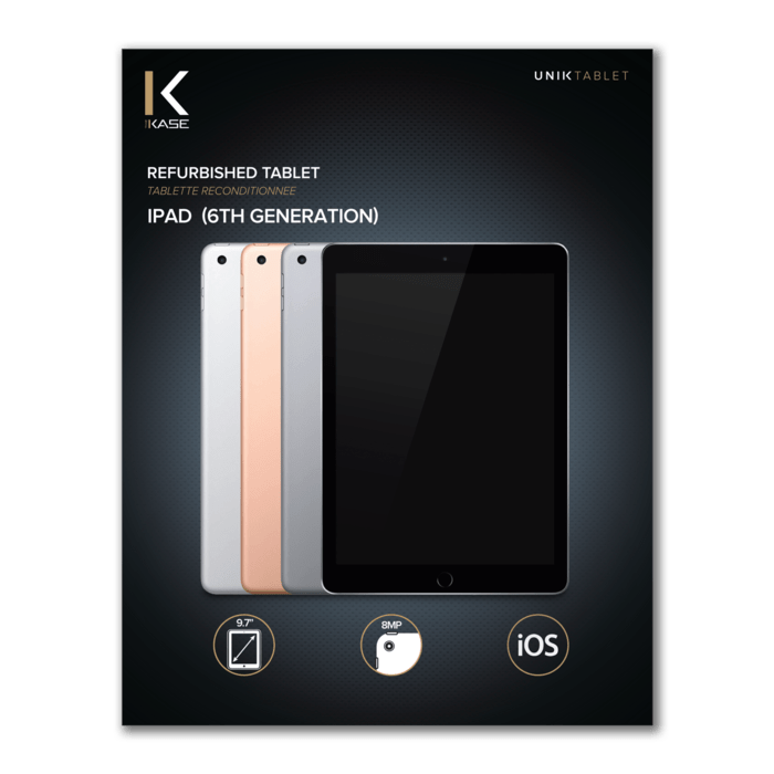 iPad (6th generation) Wifi+4G reconditionn&eacute; 128 Go, Argent, SANS TOUCH ID