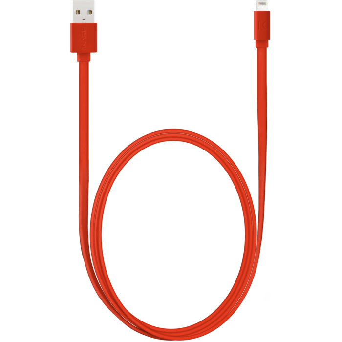 C&acirc;ble Lightning certifi&eacute; MFi Apple Charge/Sync (1M), Rouge Ardent
