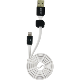 C&acirc;ble Lightning Plat vers USB (1m), Blanc Lumineux