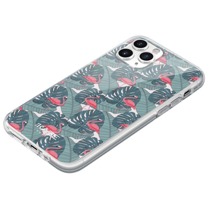 Coque hybride Flamant rose tropical pour Apple iPhone 11 Pro Max