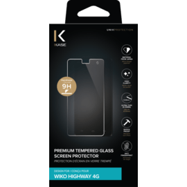 Protection d'&eacute;cran premium en verre tremp&eacute; pour Wiko Highway 4G, Transparent