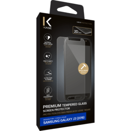 Protection d'&eacute;cran premium en verre tremp&eacute; pour Samsung Galaxy J3(2016), Transparent