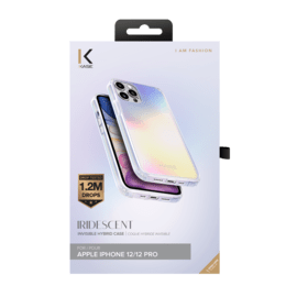 Coque hybride invisible iridescente pour Apple iPhone 12/12Pro, Iridescente