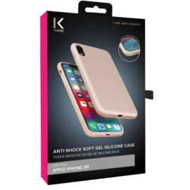 Coque antichoc en gel de silicone doux pour Apple iPhone XR, Rose Sable