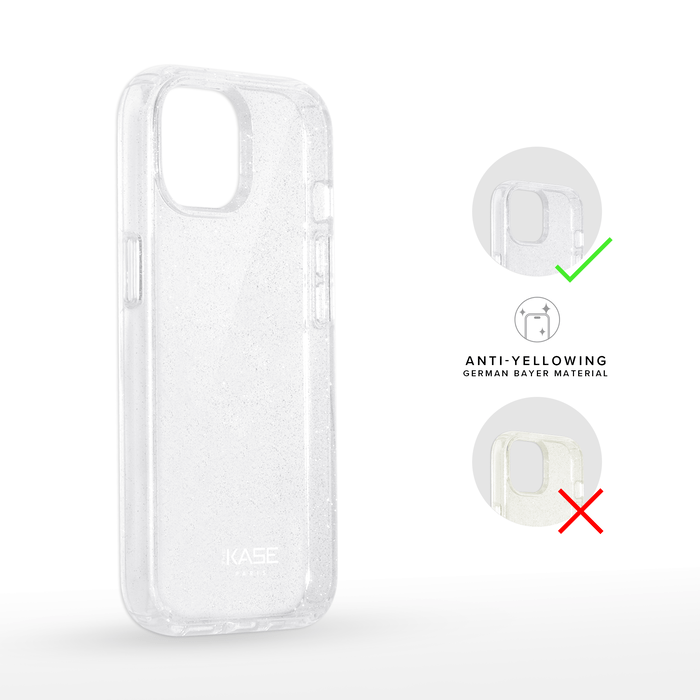 Coque hybride &eacute;tincelante invisible GEN 2.0 pour Apple iPhone 15, Transparente