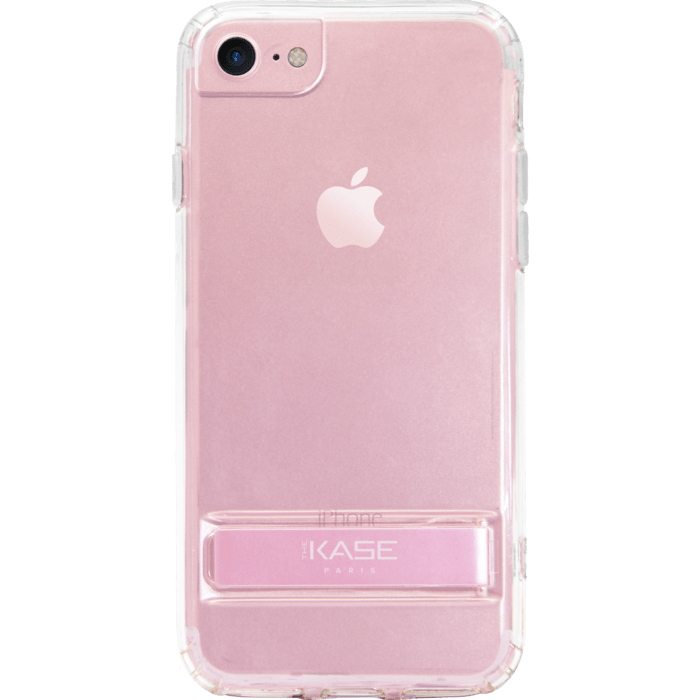 Coque Slim Invisible avec support pour Apple iPhone 6/6s/7/8/SE 2020, Or Rose