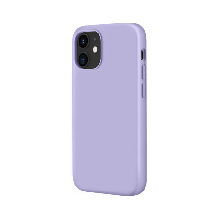 (O) Coque antichoc en gel de silicone doux pour Apple iPhone 12 mini, Violet Lilas