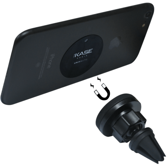 Support T&eacute;l&eacute;phone Voiture Magn&eacute;tique &agrave; Grille d'a&eacute;ration (Rotation de 360&deg;)