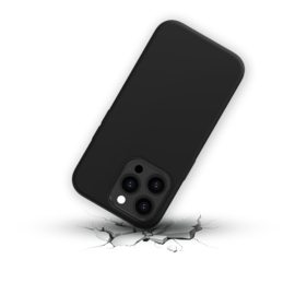 Coque antichoc en gel de silicone doux pour Apple iPhone 14 Pro, Noir satin