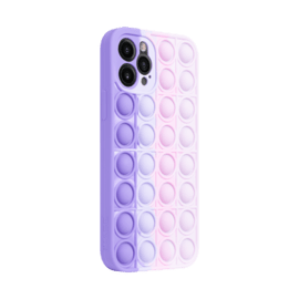 Coque Popping Bubble pour Apple iPhone 12/12 Pro, Violet Rose