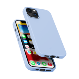 Coque antichoc en gel de silicone doux pour Apple iPhone 13, Bleu Lilas