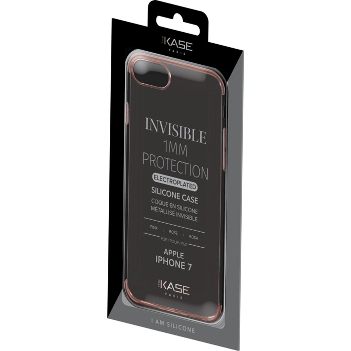 &Eacute;tui m&eacute;tallique invisible pour Apple iPhone 6/6s/7/8/SE 2020, rose
