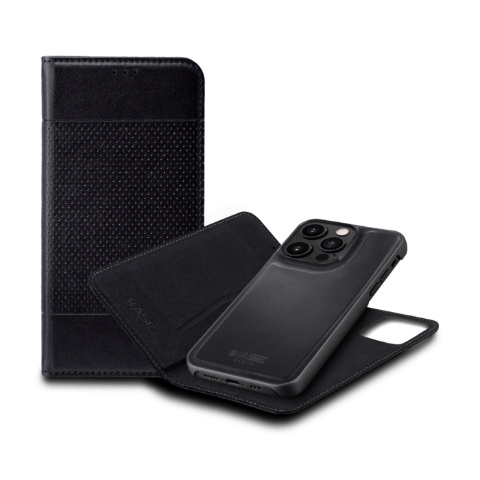 &Eacute;tui et Coque slim magn&eacute;tique 2-en-1 GEN 2.0 pour Apple iPhone 13 Pro, Noir