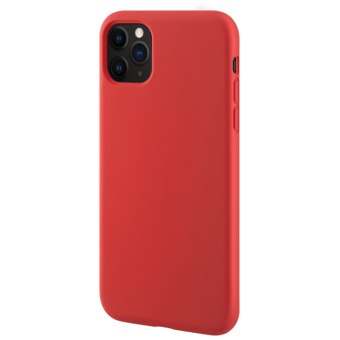 Coque antichoc en gel de silicone doux pour Apple  iPhone 11 Pro Max, Rouge Ardent
