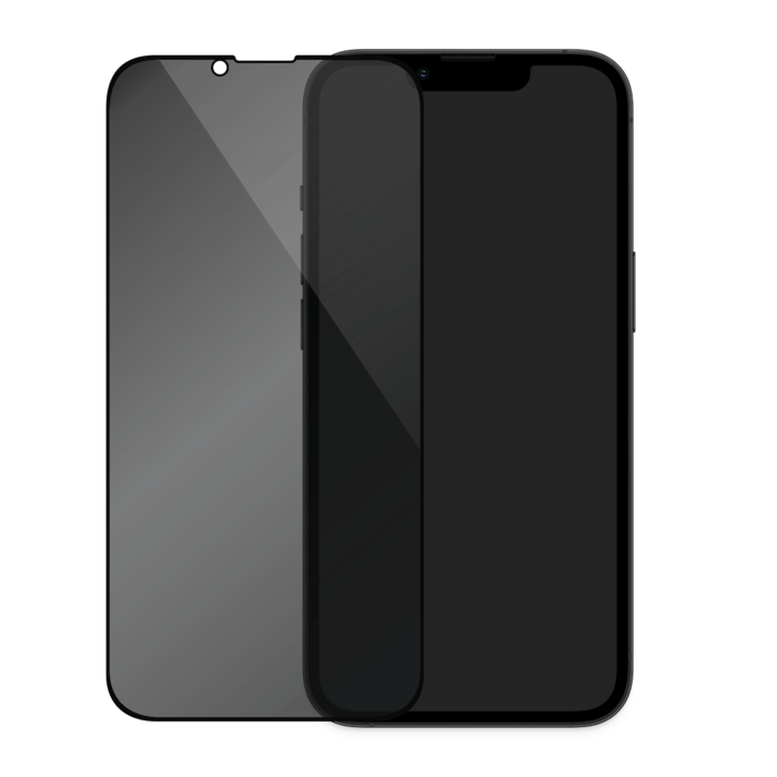 Protection d'&eacute;cran Priv&eacute;e en verre tremp&eacute; (100% de surface couverte) pour Apple iPhone 13 Pro Max, Noir