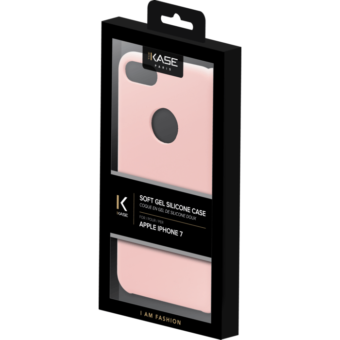 Coque en gel de silicone doux pour Apple iPhone 7, Rose Pastel