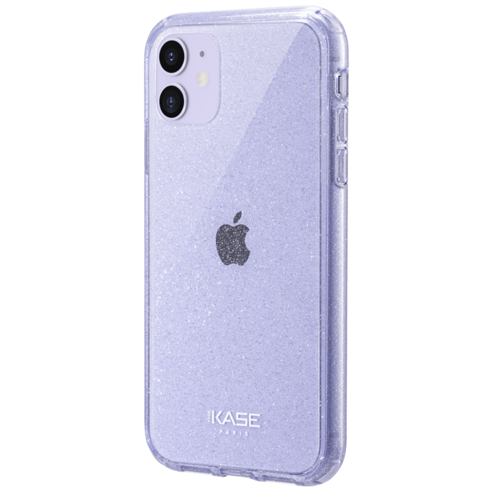 Coque hybride étincelante invisible pour iPhone Apple 11, Violet
