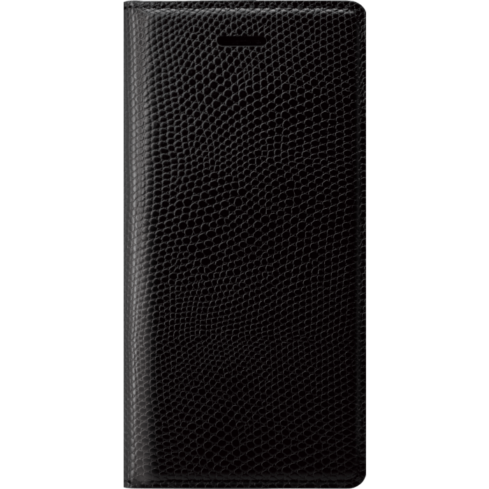 Diarycase Coque clapet en cuir v&eacute;ritable avec support aimant&eacute; pour Apple iPhone 6 Plus/6s Plus, Noir L&eacute;zard