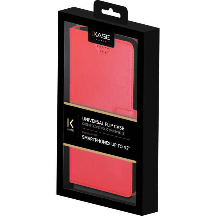 Coque clapet Universelle pour Smartphone (jusqu à 4.7 pouce), Lipstick Rouge