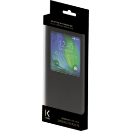 Etui &agrave; clapet avec Window View pour Samsung Galaxy A5, Noir