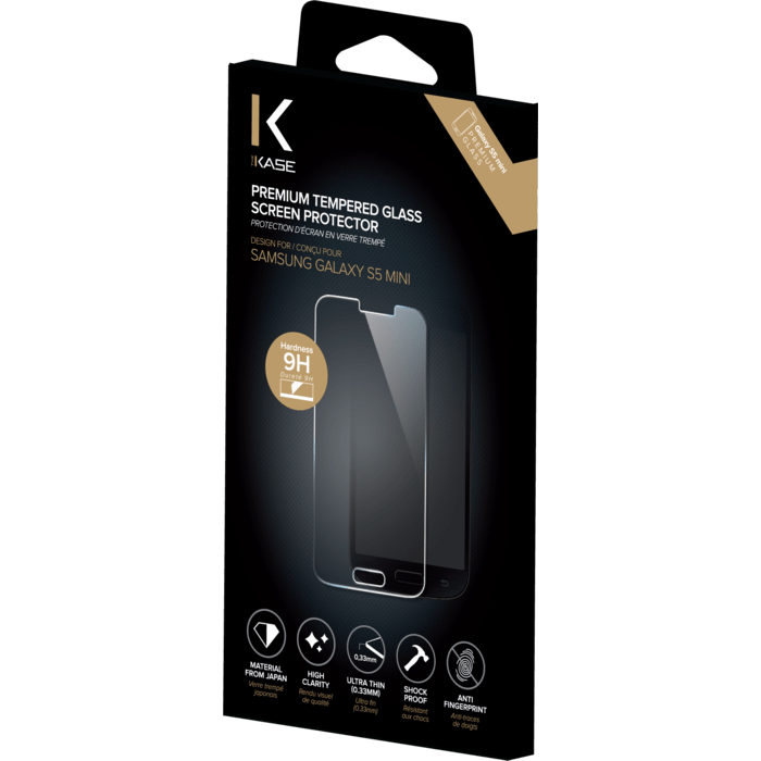 Protection d'écran premium en verre trempé pour Samsung Galaxy S5 Mini, Transparent